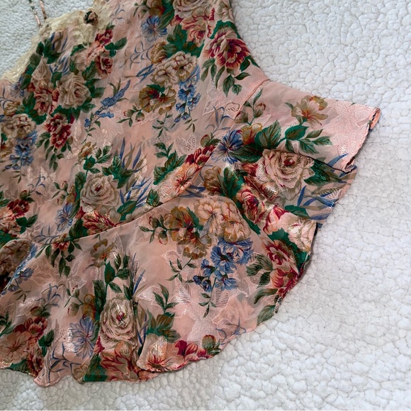Vintage Gold Label Victoria’s Secret lace nightie nightgown slip floral pink L - Picture 2 of 9